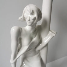 Charger l'image dans la galerie, Lampe globe céramique femme années 80