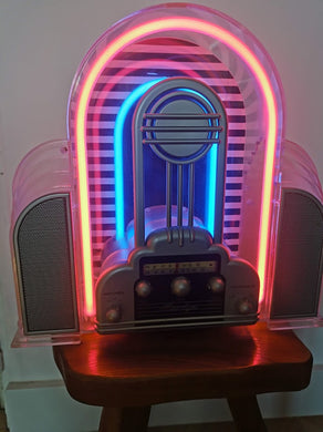 radio vintage marylin cicena 1980 neon clignotant