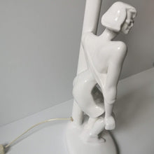 Charger l&#39;image dans la galerie, Lampe globe céramique femme années 80

