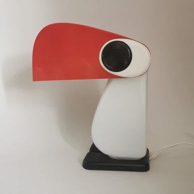 Lampe toucan Fernando Cassetta, Tacman, édition 1970, dans sa boîte d'origine