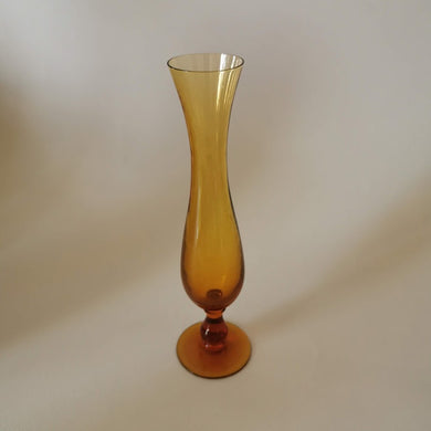 Soliflore tendance en opaline ambrée vintage