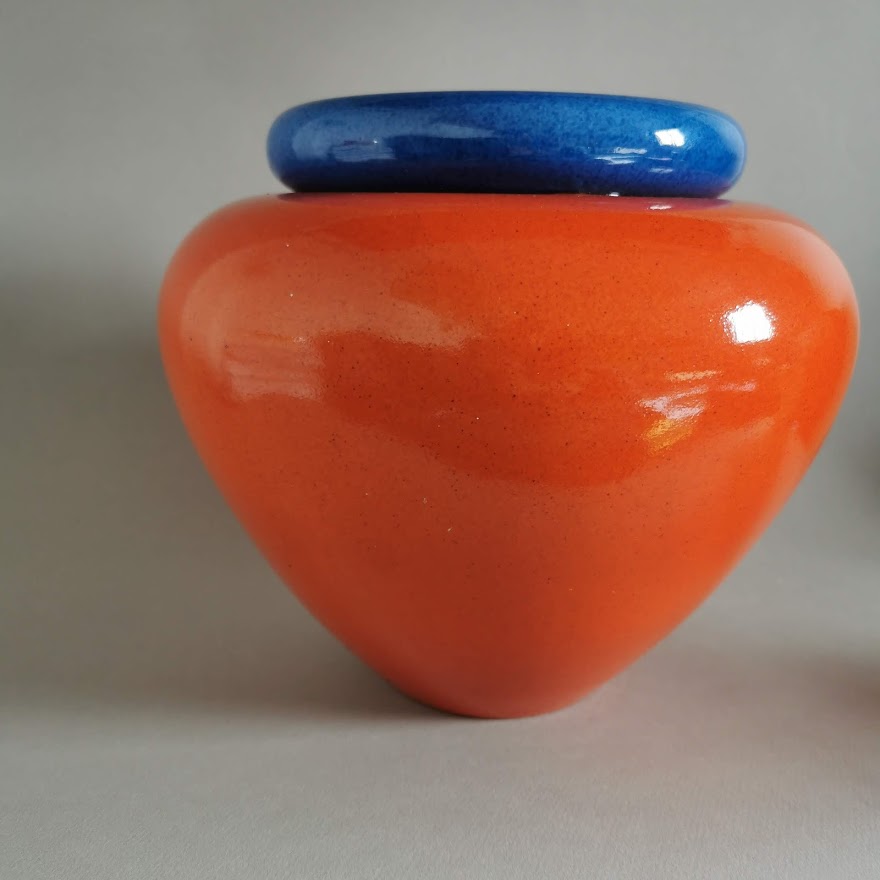 Vase boule des années 80-90 céramique