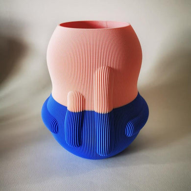 Vase Eggplant UAU Project bleu et rose - Maison Panache