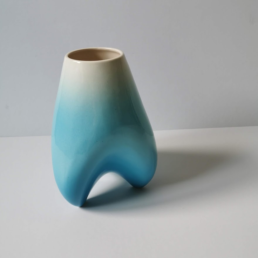Vase vintage céramique forme libre